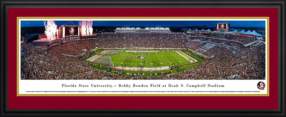 Blakeway Panoramas Florida State University Double Mat Deluxe Framed Doak Campbell Stadium Panoramic                            