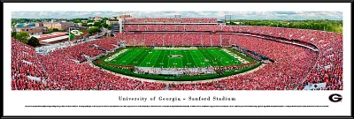 Blakeway Panoramas University of Georgia Sanford Stadium Standard Frame Panoramic Print                                         