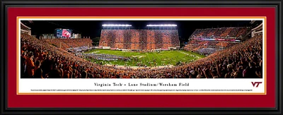 Blakeway Panoramas Virginia Tech Lane Stadium/Worsham Field Double Mat Deluxe Framed Panoramic Print                            