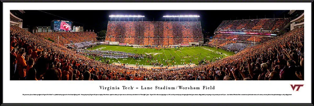 Blakeway Panoramas Virginia Tech Lane Stadium/Worsham Field Standard Frame Panoramic Print                                      