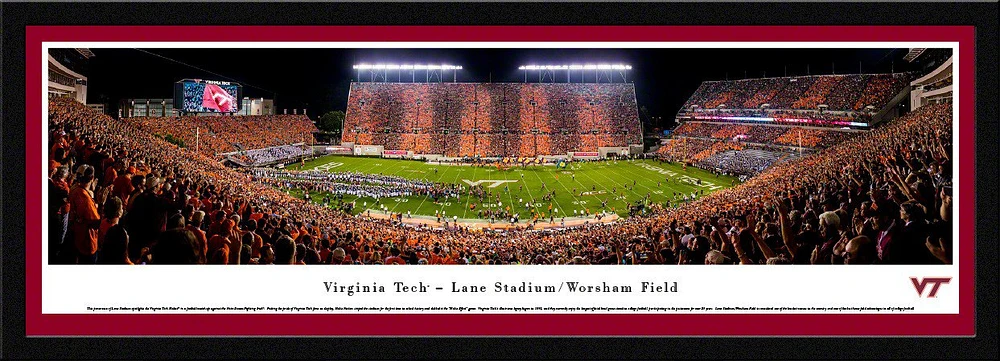 Blakeway Panoramas Virginia Tech Lane Stadium Single Mat Select Framed Panoramic Print                                          