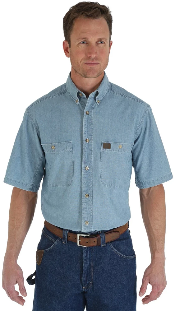 Wrangler Men's Riggs Workwear Chambray Button Down Work Shirt