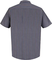 Red Kap Men's Industrial Short Sleeve Stripe Work Shirt