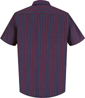 Red Kap Men's Industrial Short Sleeve Stripe Work Shirt