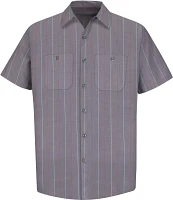 Red Kap Men's Industrial Short Sleeve Stripe Work Shirt