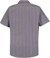 Red Kap Men's Industrial Short Sleeve Stripe Work Shirt