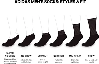 adidas Men's Cushioned II Low Cut Socks 3 Pack                                                                                  