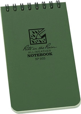 Rite the Rain Weatherproof Top Spiral Notebook, 3in x 5in Universal Pattern