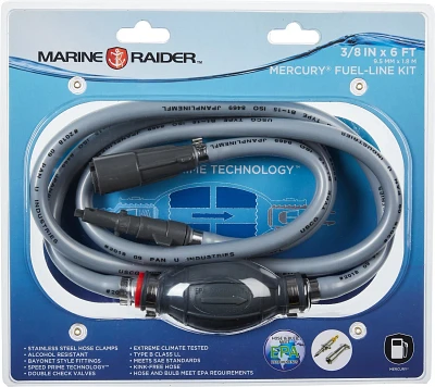 Marine Raider 3/8 in x 6 ft Old Style Mercury Resin Fitting Fuel Line                                                           