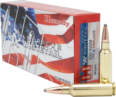 Hornady InterLock American Whitetail .300 WSM 165-Grain Rifle Ammunition                                                        