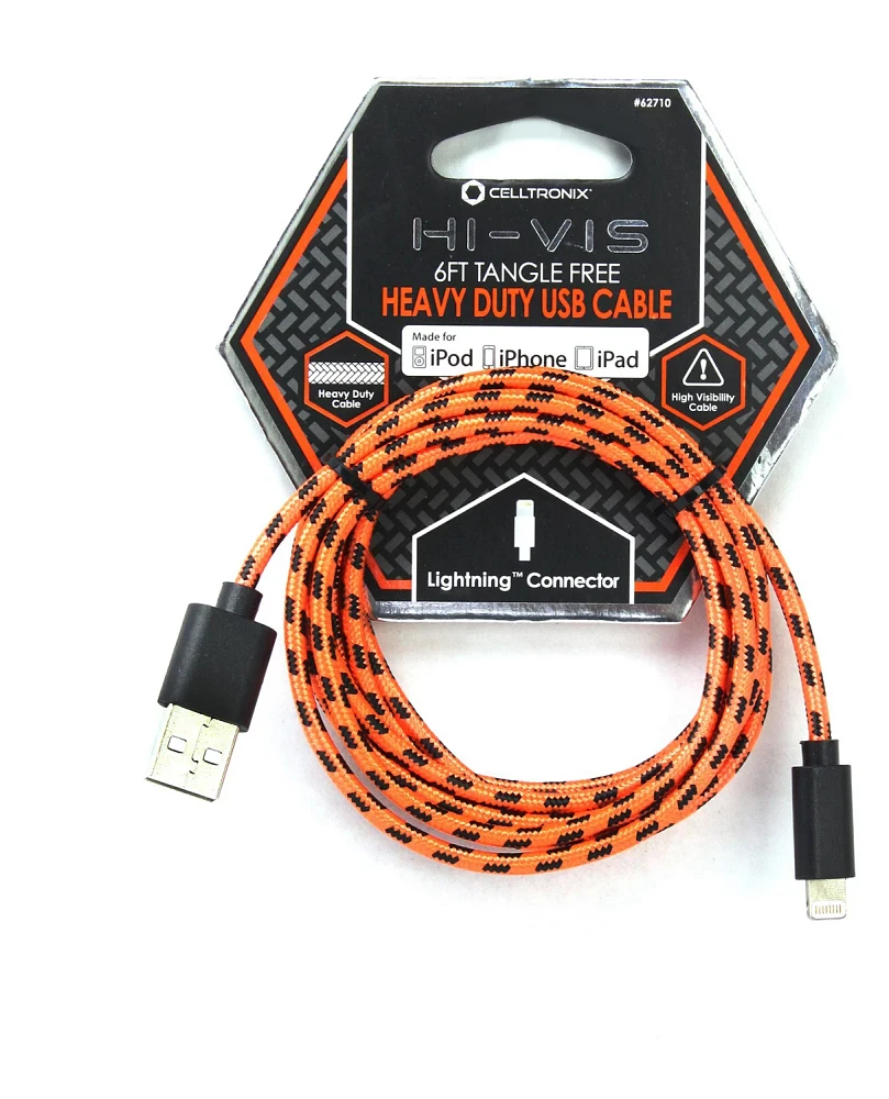 PUGS Celltronix Titanium MFI Lightning 6 ft Braided Cable