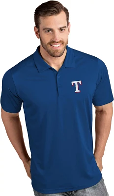 Antigua Men's Texas Rangers Tribute Short Sleeve Polo Shirt