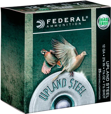 Federal Premium Upland Steel 12 Gauge Shotshells - 25 Rounds                                                                    