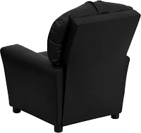 Flash Furniture Contemporary Black LeatherSoft Kids Recliner with Cup Holder                                                    