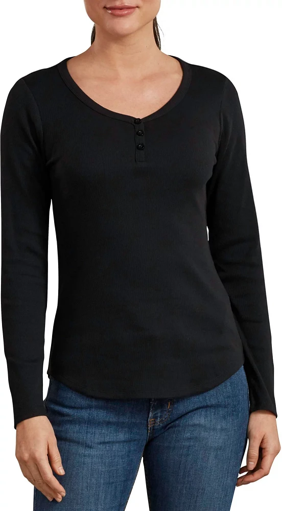 Dickies Women's Long Sleeve Henley Shirt