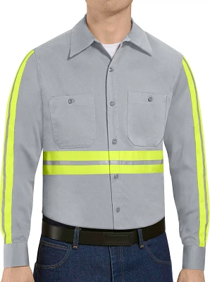 Red Kap Men's Enhanced Visibility Long Sleeve Work Shirt