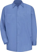 Red Kap Men's Industrial Stripe Long Sleeve Work Shirt
