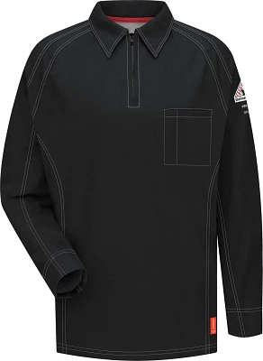 Bulwark Men's iQ Series Comfort Knit 1/4 Zip Long Sleeve Work Polo Shirt