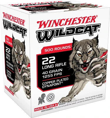 Winchester Wildcat .22 LR 40-Grain Rimfire Ammunition - 500 Rounds                                                              