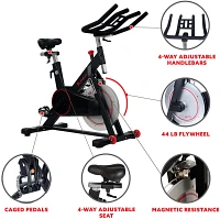 Sunny Health & Fitness Magnetic Belt Drive Indoor Cycling Bike                                                                  