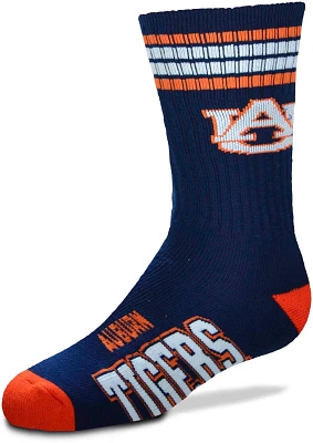 For Bare Feet Youth Auburn University 4-Stripe Deuce Crew Socks                                                                 