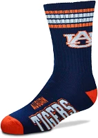 For Bare Feet Youth Auburn University 4-Stripe Deuce Crew Socks                                                                 