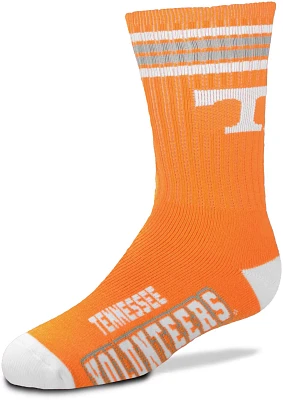 For Bare Feet Youth University of Tennessee 4-Stripe Deuce Crew Socks                                                           