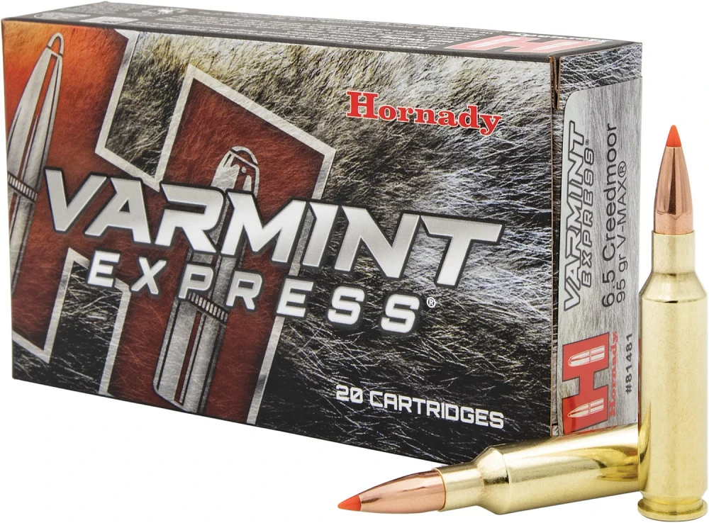 Hornady V-MAX Varmint Express 6.5 Creedmoor 95-Grain Rifle Ammunition - 20 Rounds                                               