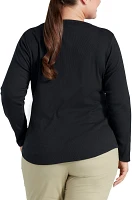 Dickies Women's Plus Long Sleeve Henley Shirt