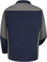 Red Kap Men's 2-Tone Crew Long Sleeve Shirt