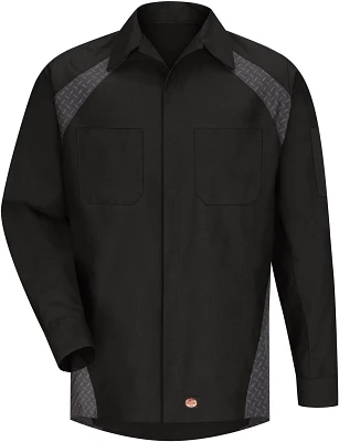 Red Kap Men's Diamond Plate Shop Long Sleeve Shirt