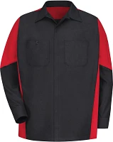 Red Kap Men's 2-Tone Crew Long Sleeve Shirt