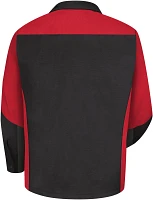 Red Kap Men's 2-Tone Crew Long Sleeve Shirt