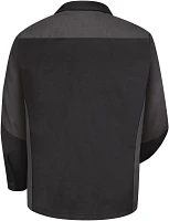 Red Kap Men's 2-Tone Crew Long Sleeve Shirt