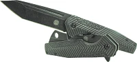 Tactical Performance 3.75 in Stonewash Folding Tanto and Cleaver Knives Pack                                                    