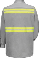 Red Kap Men's Enhanced Visibility Long Sleeve Cotton Work Shirt