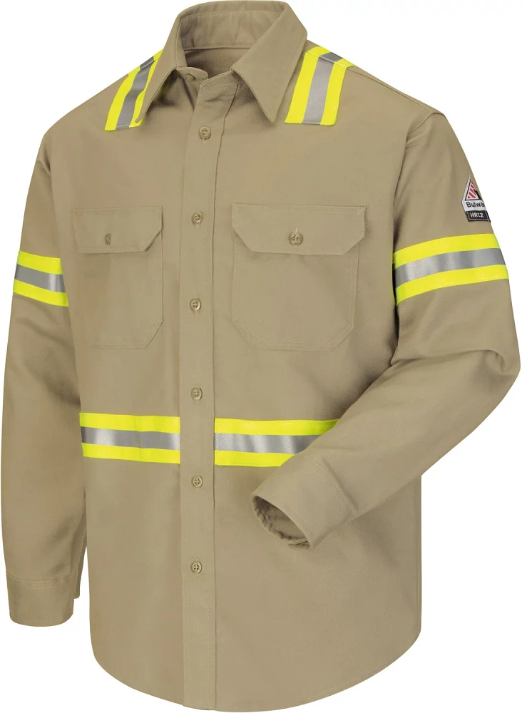 Bulwark Men's Midweight FR Enhanced Visibility Uniform Shirt