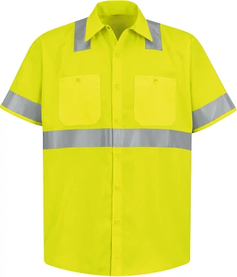 Red Kap Men's Hi-Visibility Type R Class 3 Work Shirt