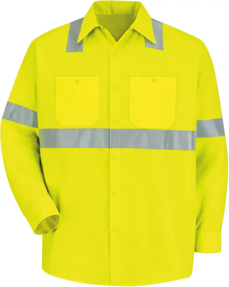 Red Kap Men's Hi-Visibility Type R Class 3 Work Shirt