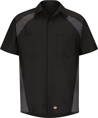 Red Kap Men's Diamond Plate Shop Short Sleeve Shirt