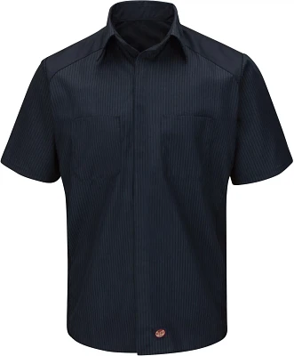 Red Kap Men's Striped Colorblock Short Sleeve Work Shirt                                                                        