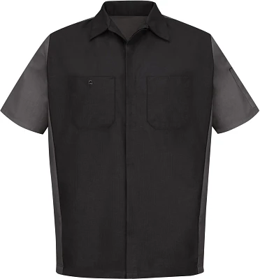 Red Kap Men's 2-Tone Crew Short Sleeve Touchtex Shirt"