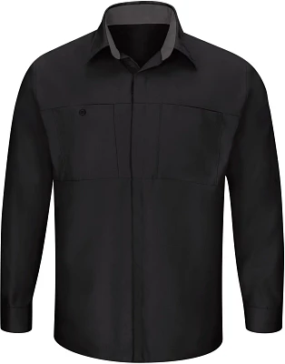 Red Kap Men's Performance Plus Shop Long Sleeve Button Down Shirt