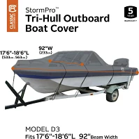 Classic Accessories StormPro Tri-Hull Outboard Boat Cover                                                                       