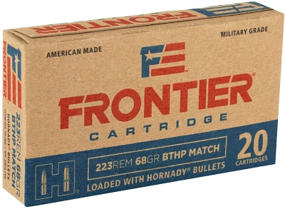 Frontier Cartridge FR160 .223 Remington 68-Grain Boat Tail Hollow Point Centerfire Rifle Ammunition - 20 Rounds                 