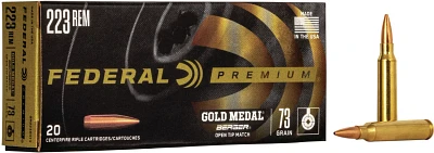 Federal Premium Gold Medal Berger .223 Remington 73-Grain Rifle Ammunition                                                      
