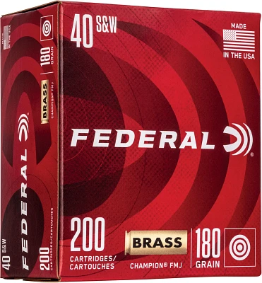 Federal Premium Champion .40 S&W 180-Grain Pistol Ammunition - 200 Rounds                                                       