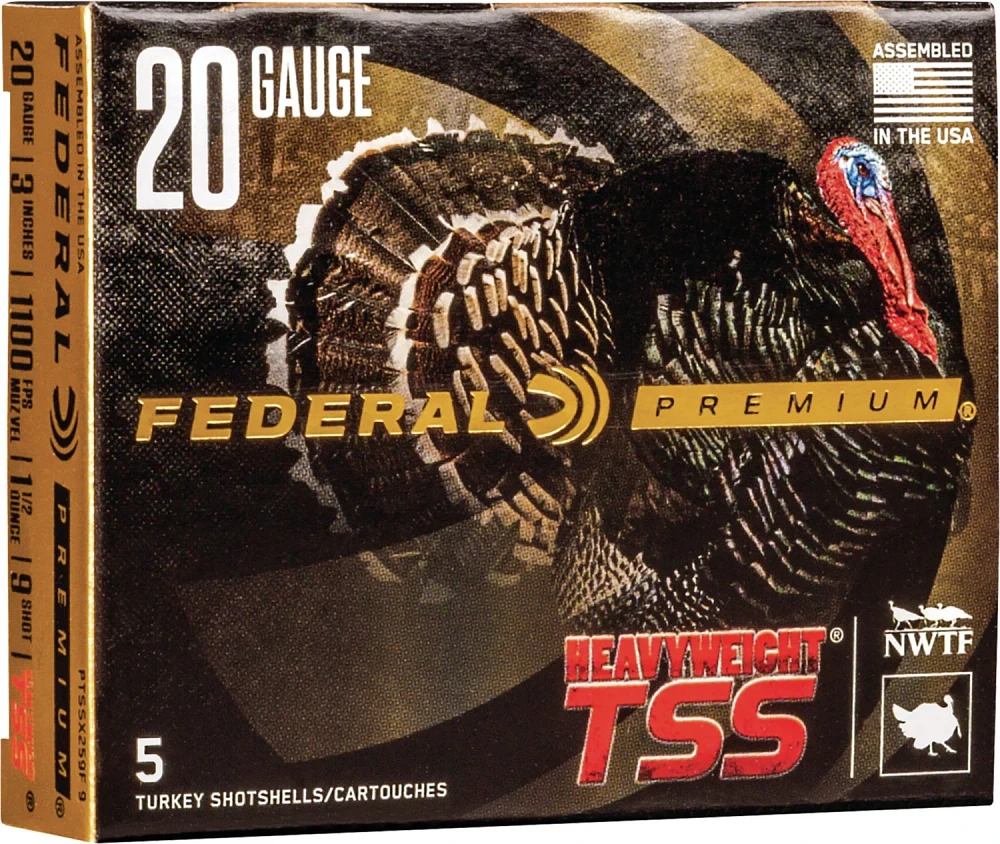 Federal Premium TSS Heavyweight Turkey 20 Gauge Shotshells - 5 Rounds                                                           