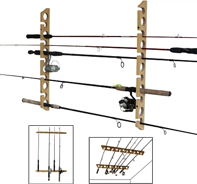 2-Piece 3-in1 11-Rod Wall or Ceiling Rod Rack                                                                                   