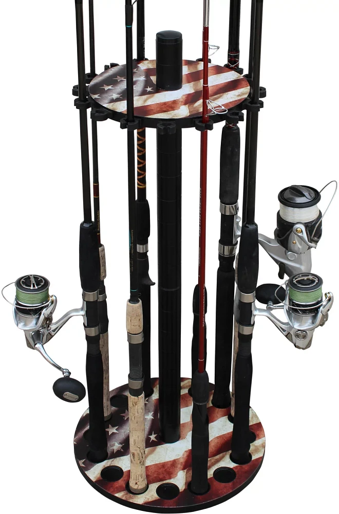 Rush Creek Americana Round 16-Rod Floor Storage Rack                                                                            